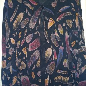 Colorful feather sweater cami